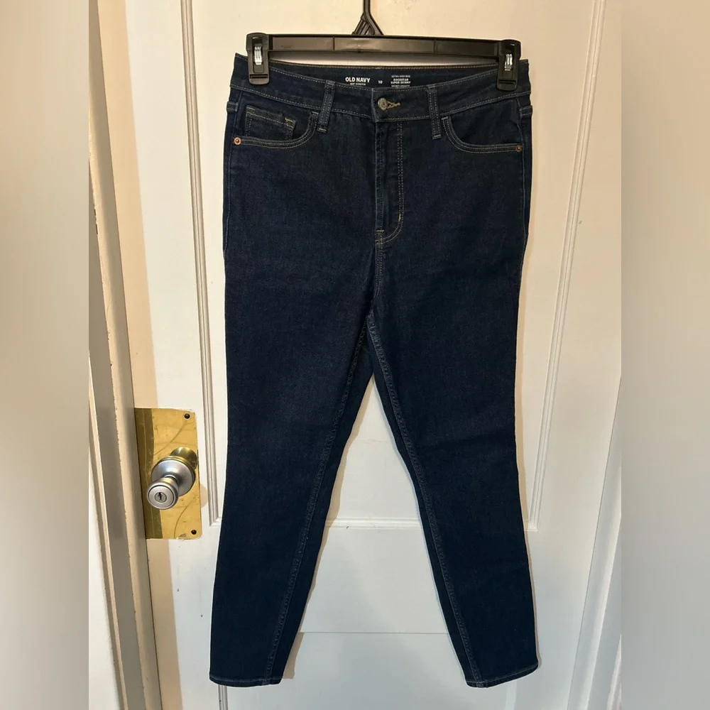 Old Navy Dark Blue High Rise Jeans ππ₯°π₯ - Picture 2 of 6